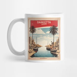 Damietta Egypt Vintage Poster Tourism Mug